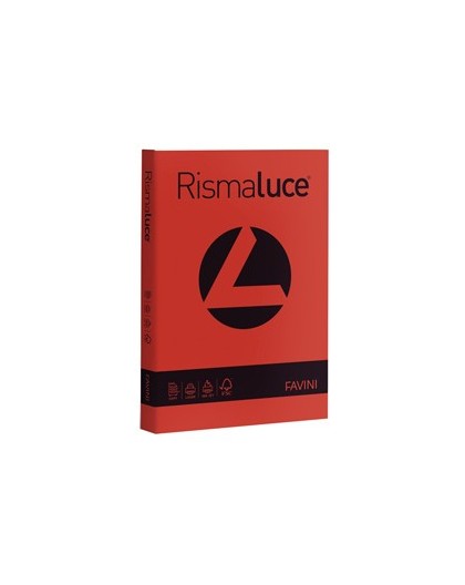 Carta RISMALUCE 140gr A4 200fg rosso scarlatto 61 FAVINI