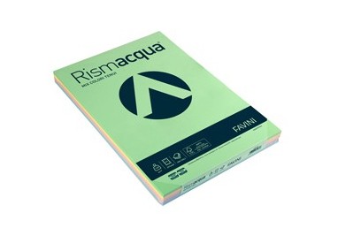 Carta RISMACQUA 140gr A3 200fg mix 5 colori FAVINI