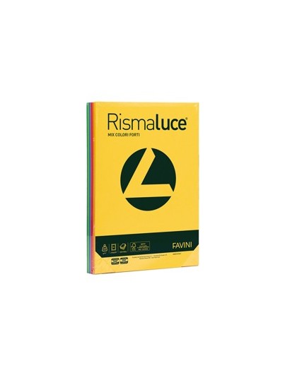 Carta RISMALUCE 200gr A4 125fg mix 8 colori FAVINI