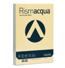 Carta RISMACQUA 200gr A4 125fg mix 5 colori FAVINI