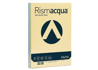 Carta RISMACQUA 200gr A4 125fg mix 5 colori FAVINI