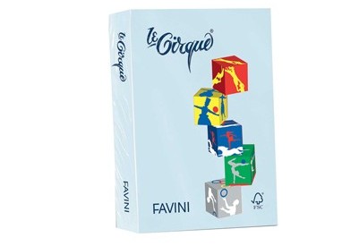 Carta LECIRQUE A4 80gr 500fg celeste pastello 101 FAVINI