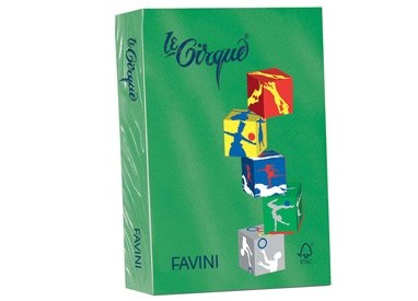 Carta LECIRQUE A4 80gr 500fg verde bandiera 208 FAVINI