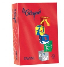 Carta LECIRQUE A4 80gr 500fg rosso scarlatto 209 FAVINI