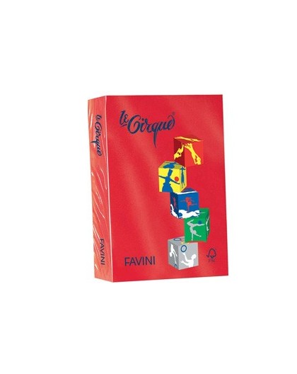 Carta LECIRQUE A4 80gr 500fg rosso scarlatto 209 FAVINI