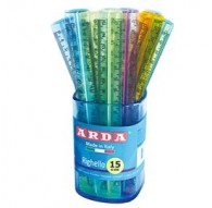 BARATTOLO 50 RIGHELLI 15CM STRETTI TRASP.COLORATI