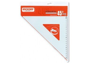 SQUADRA PROFIL ALLUMINIO 45° 30CM ARDA
