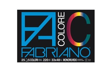 BLOCCO FACOLORE (33X48CM) 25FG 220GR 5 COLORI FABRIANO