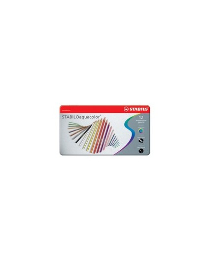 Astuccio metallo 12 pastelli Stabilo AQUACOLOR 1612