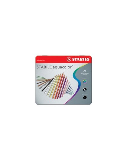 Astuccio metallo 24 pastelli Stabilo AQUACOLOR 1624