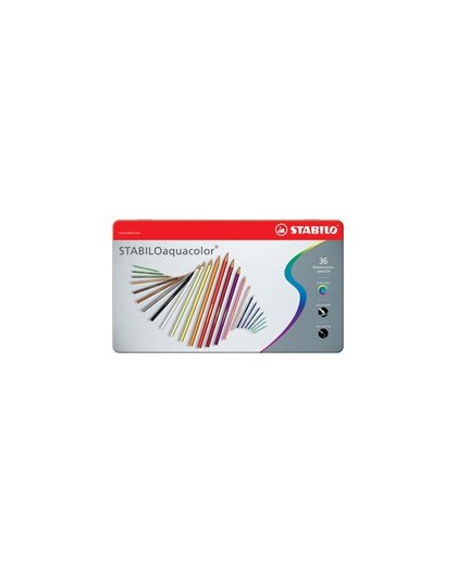 Astuccio metallo 36 pastelli Stabilo AQUACOLOR 1636