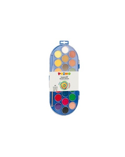 PASTIGLIE ACQUERELLO IN 22 COLORI ø 30mm PRIMO