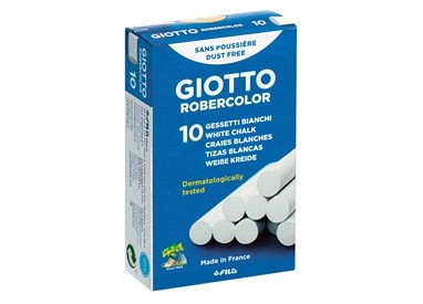 SCATOLA 10 GESSETTI TONDI BIANCO GIOTTO