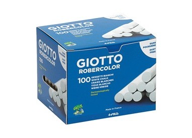 SCATOLA 100 GESSETTI TONDI BIANCO GIOTTO