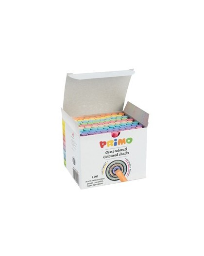 SCATOLA 100 GESSETTI TONDI COLORATI Primo