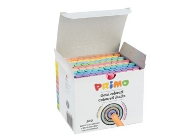 SCATOLA 100 GESSETTI TONDI COLORATI Primo