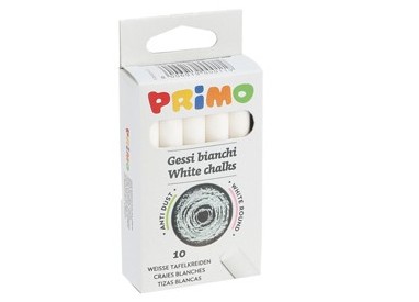 SCATOLA 10 GESSETTI TONDI BIANCO Primo