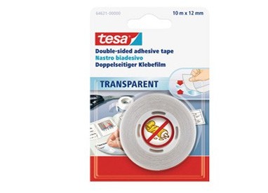 NASTRO BIADESIVO 10MTX12MM TRASPARENTE (BLS 64-621) TESA