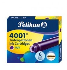 SCATOLA 6 CARTUCCE INCHIOSTRO TP/6 VIOLA PELIKAN 4001