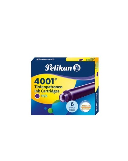 SCATOLA 6 CARTUCCE INCHIOSTRO TP/6 VIOLA PELIKAN 4001
