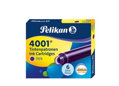 SCATOLA 6 CARTUCCE INCHIOSTRO TP/6 VIOLA PELIKAN 4001