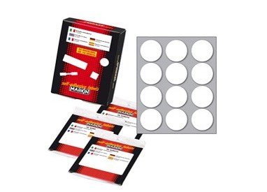 Etichetta adesiva bianca tonda Ø34mm (10fogli x 12etichette) Markin