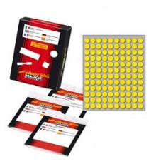 Etichetta adesiva giallo tonda Ø10mm (10fogli x 120etichette) Markin