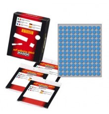 Etichetta adesiva blu tonda Ø10mm (10fogli x 120etichette) Markin