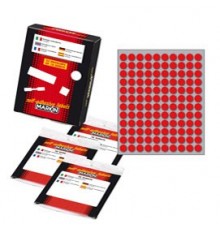 Etichetta adesiva rosso tonda Ø10mm (10fogli x 120etichette) Markin