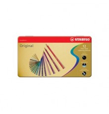 Astuccio metallo 12 pastelli STABILO ORIGINAL 8773
