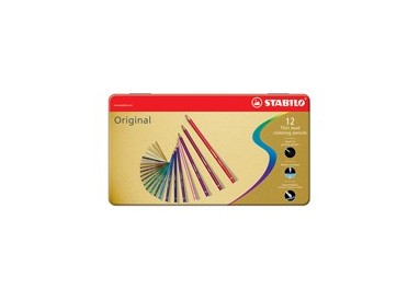 Astuccio metallo 12 pastelli STABILO ORIGINAL 8773