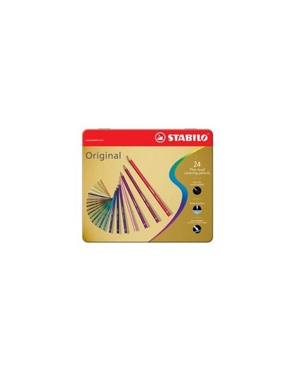 Astuccio metallo 24 pastelli STABILO ORIGINAL 8774