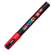 Marcatore UNI POSCA PC3M p.fine 0,9-1,3mm rosso UNI MITSUBISHI