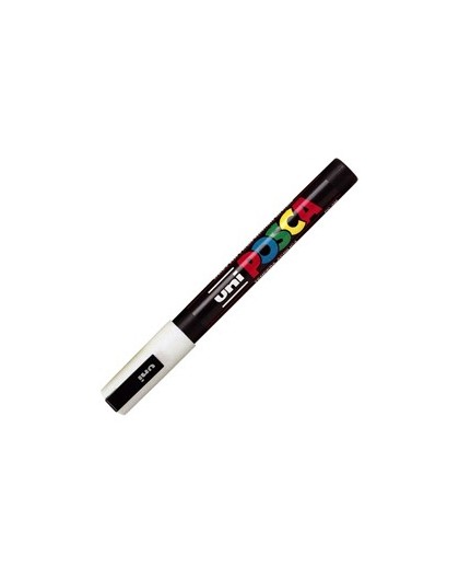 Marcatore UNI POSCA PC3M p.fine 0,9-1,3mm bianco UNI MITSUBISHI