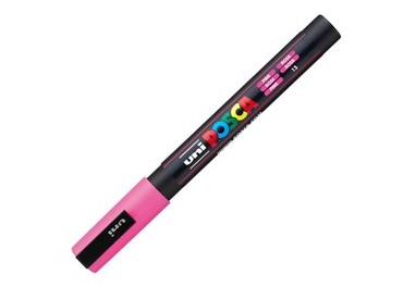 Marcatore UNI POSCA PC3M p.fine 0,9-1,3mm rosa UNI MITSUBISHI