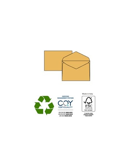 500 buste GIALLO POSTALE gommata carta riciclata FSC® 180x240mm 80gr Pigna