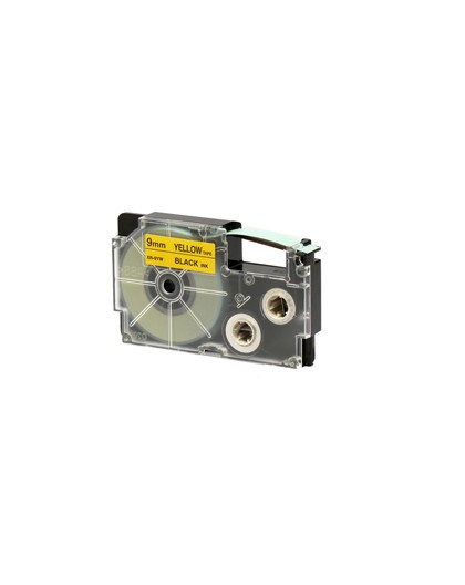 NASTRO CASIO 9MM X 8MT NERO SU GIALLO