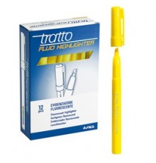 SCATOLA 12 EVIDENZIATORI HIGHLIGHTER GIALLO TRATTO FLUO