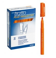 SCATOLA 12 EVIDENZIATORI HIGHLIGHTER ARANCIO TRATTO FLUO