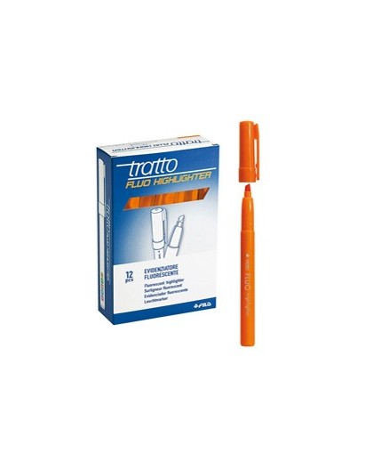 SCATOLA 12 EVIDENZIATORI HIGHLIGHTER ARANCIO TRATTO FLUO