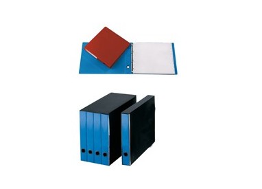 PORTATABULATI SINGOLO 4ANELLI 31,5X29CM AZZURRO 204U