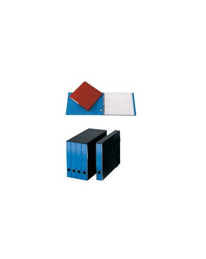 PORTATABULATI C/CUSTODIA 4 ANELLI 31,5X29CM AZZURRO 204UC1