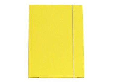 CARTELLINA CON ELASTICO 32PL 25X34CM GIALLO