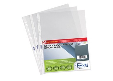 50 BUSTE FORATE 22X30 1725/15 SUPERIOR LISCIA PPL FAVORIT
