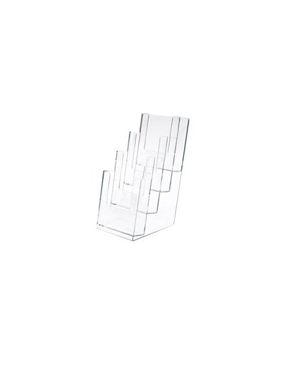 PORTADEPLIANT IN PLASTICA TRASPARENTE 11X25X14cm ART.5022