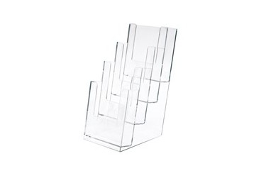 PORTADEPLIANT IN PLASTICA TRASPARENTE 11X25X14cm ART.5022