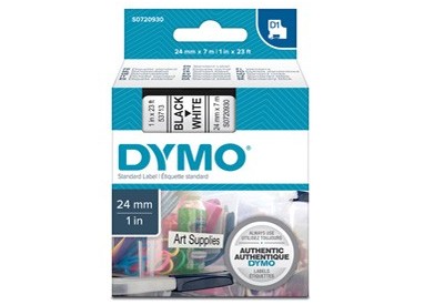 NASTRO DYMO TIPO D1 (24MMX7MT) NERO/BIANCO 537130
