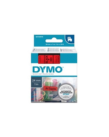 NASTRO DYMO TIPO D1 (24MMX7MT) NERO/ROSSO 537170