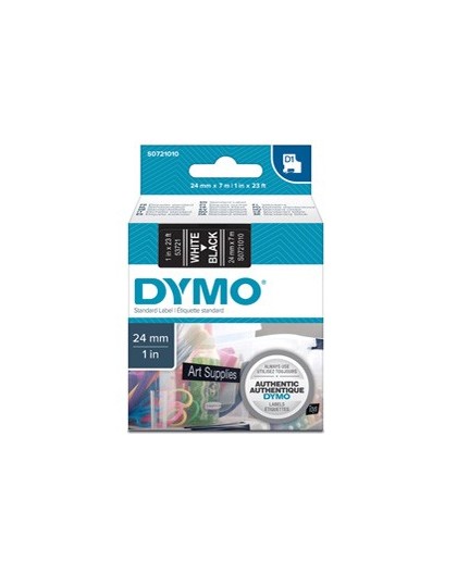 NASTRO DYMO TIPO D1 (24MMX7MT) BIANCO/NERO 537210