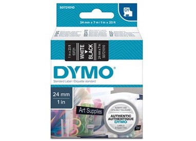 NASTRO DYMO TIPO D1 (24MMX7MT) BIANCO/NERO 537210